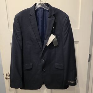 NWT $275 Kenneth Cole Reaction Men's  44L Slim Fit Suit Jacket Blue Blazer Coat